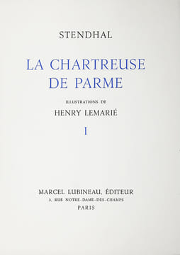 LA CHARTREUSE DE PARME. 54 aquarelles d' Henry Lemarié. . STENDHAL (Henri Beyle, dit) - LEMARIÉ, Henry