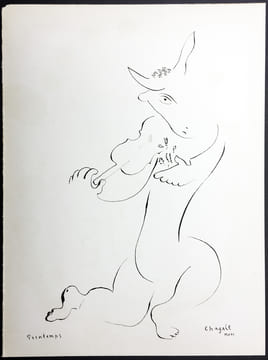 PRINTEMPS. Lithographie pour Verve. Vol. I, n° 3. 1938. . CHAGALL, Marc - Sorlier, Charles.