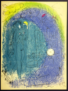 Mère et Enfant devant Notre-Dame. Lithographie originale pour VISION DE PARIS. VERVE VOLUME VII. Nos 27-28. 1952.