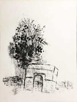 La Tour Eiffel. Lithographie originale pour VISION DE
PARIS. VERVE VOLUME VII. Nos 27-28. 1952. . CHAGALL, Marc