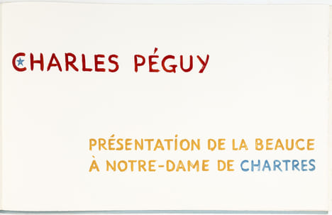 Présentation de La Beauce à Notre-Dame de Chartres. PEGUY, Charles - MANESSIER, Alfred