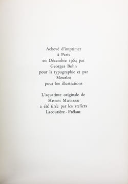 UNE FÊTE EN CIMMÉRIE. Illustrations de Henri Matisse. DUTHUIT, Georges