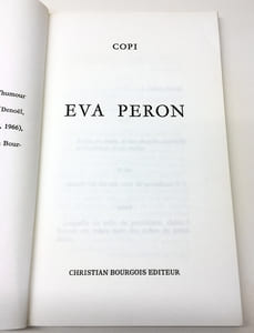 EVA PERON. Pièce politique