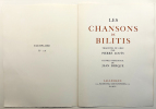 LES CHANSONS DE BILITIS, traduites du Grec par Pierre Louÿs.. LOUYS, Pierre - BERQUE, Jean
