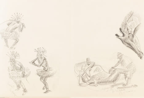 DESSINS ET PEINTURES D'AFRIQUE. Exécutés au cours de l'Expédition Citroën Centre Afrique. Deuxième mission Haardt, Audoin-Dubreuil (1927)
. ...