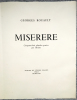 MISERERE. 58 gravures. La suite complète. Éditions de l’étoile filante, 1948. ROUAULT, Georges