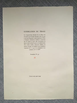 MISERERE. 58 gravures originales (La suite complète enrichie de planches inédites signées). Éditions de l’étoile filante, 1948.. ROUAULT, Georges