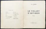 LE VOLANT D'ARTIMON. POÈMES. Exemplaire avec envoi (1922).. DERMÉE, Paul - MARCOUSSIS, Louis