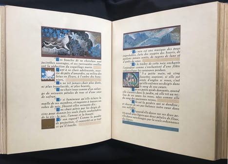 Histoire charmante de l’adolescente Sucre d’amour. L'un des 25 ex. peints à la main dans les ateliers de Jean Dunand.. MARDRUS, Joseph Charles - ...