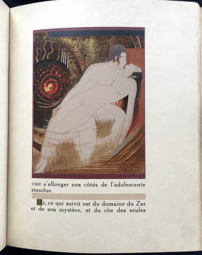 Histoire charmante de l’adolescente Sucre d’amour. L'un des 25 ex. peints à la main dans les ateliers de Jean Dunand.. MARDRUS, Joseph Charles - ...