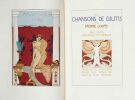 LES CHANSONS DE BILITIS. Seul texte véritable et complet. Imprimé à Mitylène pour les amis de Bilitis, 1929.. LOÜYS, Pierre - BARBIER, George.