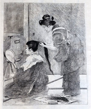 CROQUIS JAPONAIS. Tokio, 1886. 31 dessins gravés sur cuivre.. BIGOT, Georges Ferdinand.