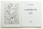 LA DERNIÈRE NUIT. Avec un frontispice gravé par Henri Laurens. Ex. n° 20 avec 4 états de la gravure.. ÉLUARD, Paul - LAURENS, Henri