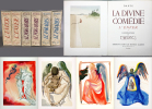 LA DIVINE COMÉDIE. L'Enfer. Le Purgatoire. Le Paradis. 6 volumes. 100 planches couleurs et suites de décompositions de couleurs (1959-1963).. DANTE, ...