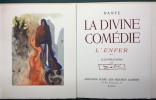 LA DIVINE COMÉDIE. L'Enfer. Le Purgatoire. Le Paradis. 6 volumes. 100 planches couleurs et suites de décompositions de couleurs (1959-1963).. DANTE, ...