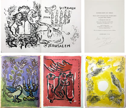 VITRAUX POUR JÉRUSALEM (THE JERUSALEM WINDOWS). DELUXE EDITION SIGNED BY MARC CHAGALL.. CHAGALL, Marc - LASSAIGNE, Jacques.