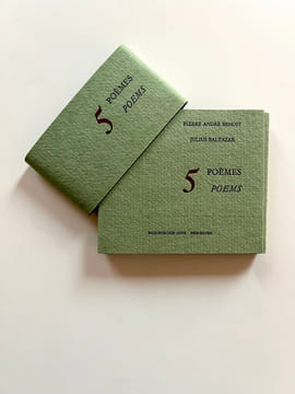 5 POÈMES, Pierre-André Benoit - 5 ENCRES ORIGINALES, Julius Baltazar (2016). BENOIT, Pierre André - BALTAZAR, Julius - WATSKY, Joshua
