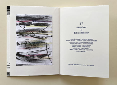 17 complices de Julius Baltazar.. BALTAZAR, Julius - Michel Butor, Georges-Emmanuel Clancier, Luis Mizon, Yves Peyré, Lionel Ray, Guy Goffette, Pierre ...