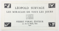 LES MIRACLES DE TOUS LES JOURS. Pierre Vorms, 1932.. SURVAGE, Léopold (1879-1968)