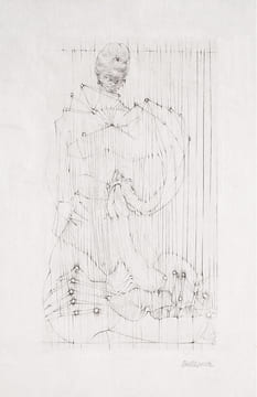 MODE D'EMPLOI. Suite à part des 7 gravures signées sur Japon nacré (1967). BELLMER, Hans