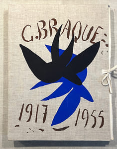 CAHIER DE GEORGES BRAQUE 1917-1947" et "1947-1955" (supplément). Sous couverture et chemise originales à lacets décorées.