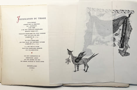 CHANTEFABLES ET CHANTEFLEURS. Dessins de Christiane Laran. 1 des 50 avec suite sur Chine des bois gravés.. DESNOS, Robert