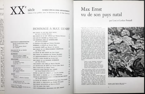HOMMAGE A MAX ERNST - XXe Siècle - N° spécial.
