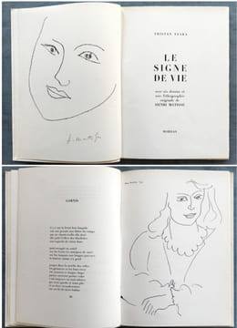 LE SIGNE DE VIE. Avec une lithographie originale signée d'Henri Matisse (1946). TZARA, Tristan - MATISSE, Henri