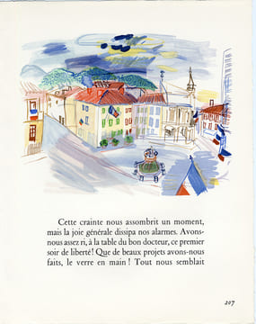 VACANCES FORCÉES. 24 bois en couleurs de Raoul Dufy (1956). Édition originale.. DORGELÈS, Roland - DUFY, Raoul