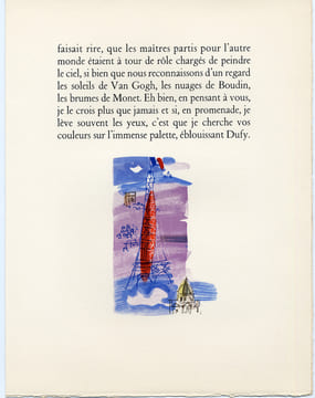 VACANCES FORCÉES. 24 bois en couleurs de Raoul Dufy (1956). Édition originale.. DORGELÈS, Roland - DUFY, Raoul