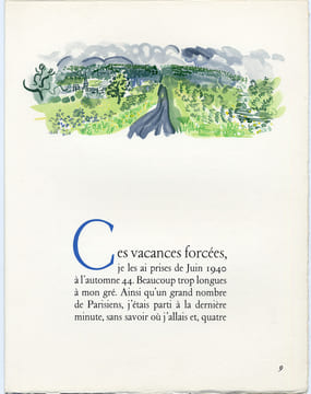 VACANCES FORCÉES. 24 bois en couleurs de Raoul Dufy (1956). Édition originale.. DORGELÈS, Roland - DUFY, Raoul