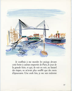 VACANCES FORCÉES. 24 bois en couleurs de Raoul Dufy (1956). Édition originale.