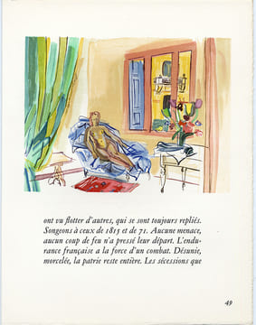 VACANCES FORCÉES. 24 bois en couleurs de Raoul Dufy (1956). Édition originale.. DORGELÈS, Roland - DUFY, Raoul