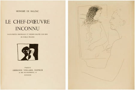 LE CHEF-D'ŒUVRE INCONNU. Eaux-fortes de Pablo Picasso. Exemplaire sur Japon, signé, dans une reliure «sculptée» de Paul Bonet (1931).