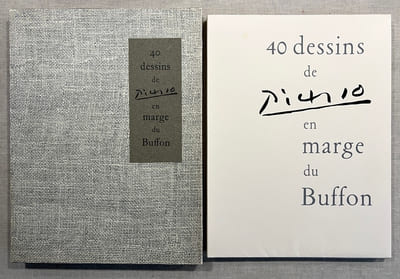40 DESSINS DE PICASSO EN MARGE DU BUFFON. Exemplaire de tête avec la gravure signée "le pigeonneau".