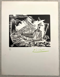 40 DESSINS DE PICASSO EN MARGE DU BUFFON. Exemplaire de tête avec la gravure signée "le pigeonneau".