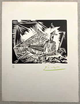 40 DESSINS DE PICASSO EN MARGE DU BUFFON. Exemplaire de tête avec la gravure signée "le pigeonneau".. PICASSO, Pablo - BUFFON (Georges-Louis Leclerc, ...