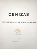 CENIZAS. Dix Lithographies originales de Jorge Camacho. Barcelona 1974. Album complet avec dessin original.. CAMACHO, Jorge