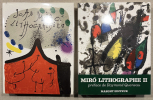 MIRO LITHOGRAPHE I ET II. Avec 24 lithographies originales (1972-1974).. MOURLOT, Fernand - LEIRIS, Michel