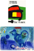 DERRIÈRE LE MIROIR N° 107-108-109. SUR 4 MURS. Juin-juillet 1958.. Artistes Multiples. CHAGALL, MIRO, GIACOMETTI, TAL-COAT.