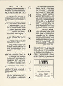 Derrière le Miroir n° 25-26. BRAQUE. Janvier. Artistes Multiples. BRAQUE, Georges - René CHAR, Henri MALDINEY.