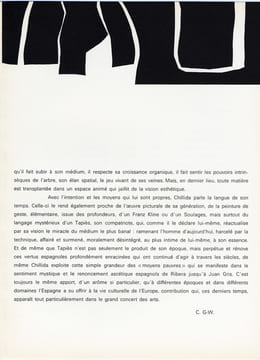 Derrière le Miroir n° 143 . CHILLIDA . Avril 1964.. CHILLIDA, Eduardo - Carola Giedion-Welcker.
