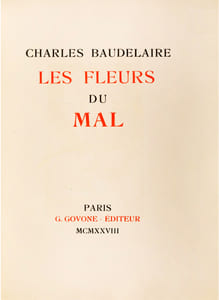 LES FLEURS DU MAL. Gravures de Mariette Lydis. Avec suite complète des gravures en couleurs signées (1928).
