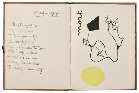 IL ÉTAIT UNE PETITE PIE. Exemplaire de Tristan Tzara, dédicacé par Liseron (1928). HIRTZ, Lise (Lise Deharme) - MIRÓ, Joan 