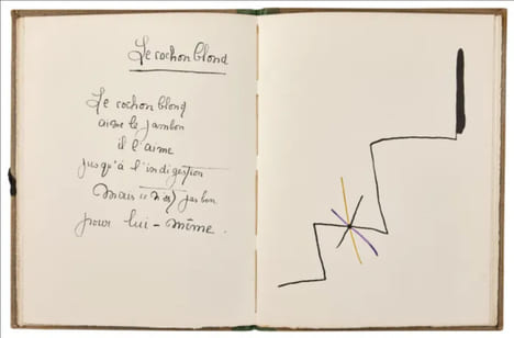 IL ÉTAIT UNE PETITE PIE. Exemplaire de Tristan Tzara, dédicacé par Liseron (1928). HIRTZ, Lise (Lise Deharme) - MIRÓ, Joan 
