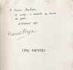 CINQ SAPATES. cinq eaux-fortes originales de Georges Braque (1950).. PONGE, Francis - BRAQUE, Georges