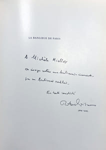 LA BANLIEUE DE PARIS. Exemplaire dédicacé par le photographe (Denoël 1983)