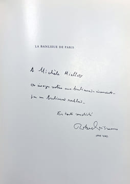 LA BANLIEUE DE PARIS. Exemplaire dédicacé par le photographe (Denoël 1983). CENDRARS, Blaise - DOISNEAU, Robert