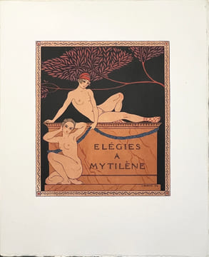LES CHANSONS DE BILITIS. Taduit du grec. Illustrations de G. Barbier gravées sur bois par F.L. Schmied (1922). LOÜYS, Pierre - BARBIER, George.