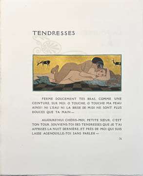 LES CHANSONS DE BILITIS. Taduit du grec. Illustrations de G. Barbier gravées sur bois par F.L. Schmied (1922). LOÜYS, Pierre - BARBIER, George.